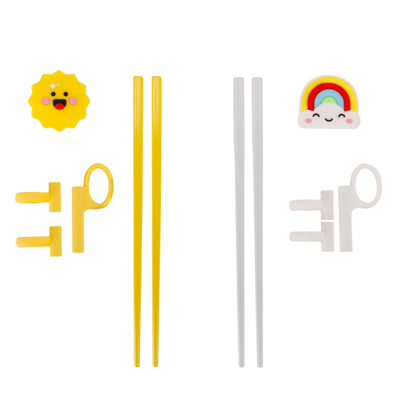 Wholesale OEM Cute Cartoon Baby Tableware Trainer Silicone Toy Chopsticks for Travel