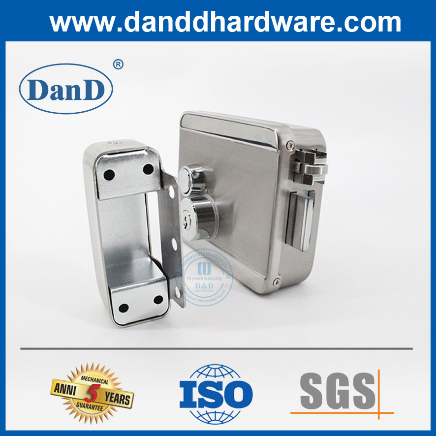 Surface Mounted Double Brass Cylinder Latch Rim Lock for Middle East Market