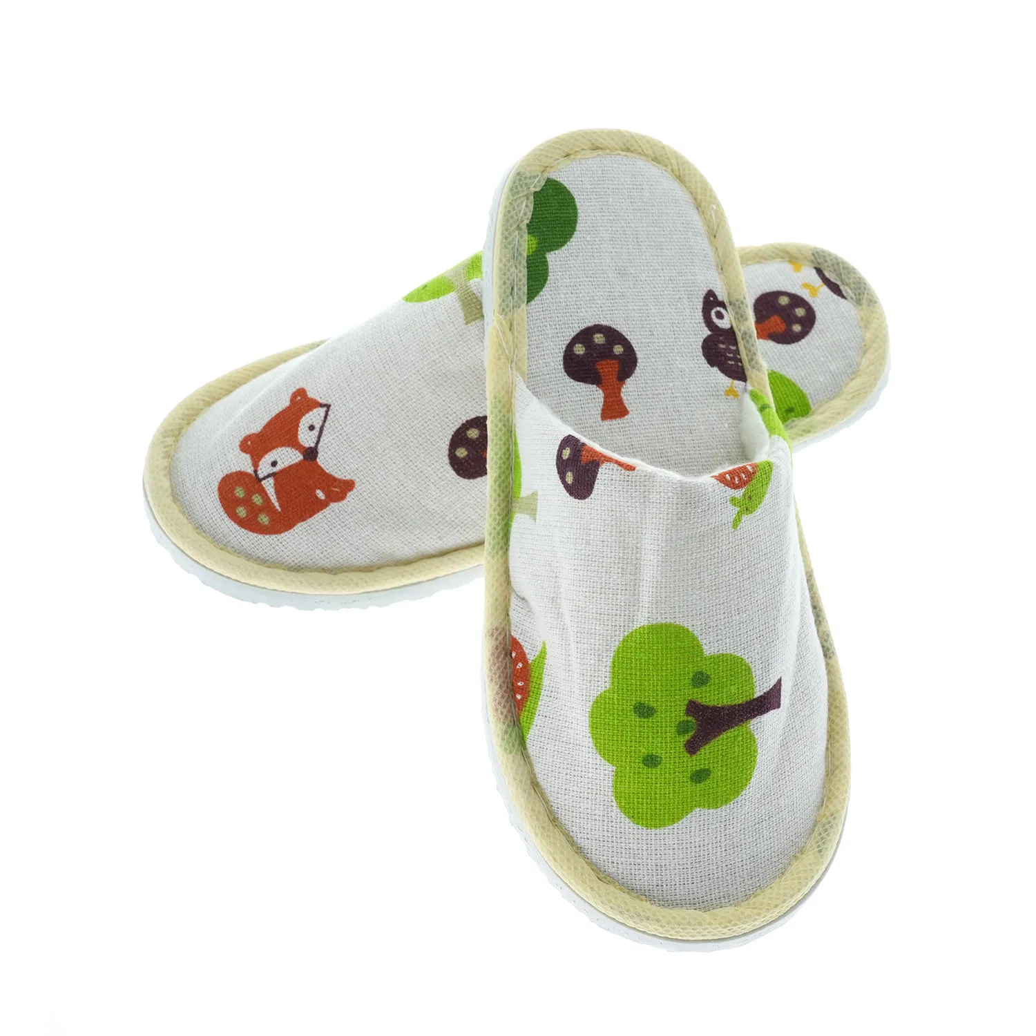 Travel SPA Home Shoes Cosmetic Printing Hotel Disposable Slippers for Children