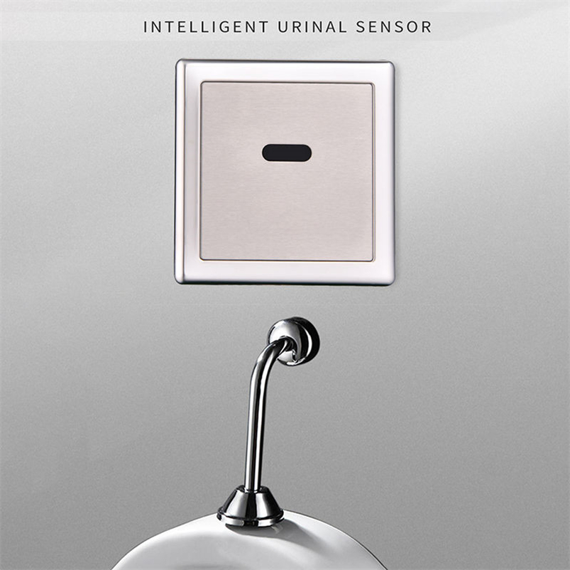 Modern Smart Induction Urinal Flush Valve with Time Delay: Horizontal Sensor, AC/DC Electronic Type, Durable Brass Material, Chrome Finish