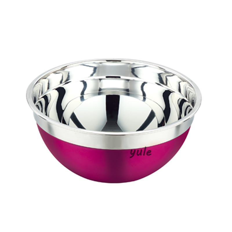 China Factory Professional Manufacturer Colorful Coating Stainless Steel Mixing Bowl