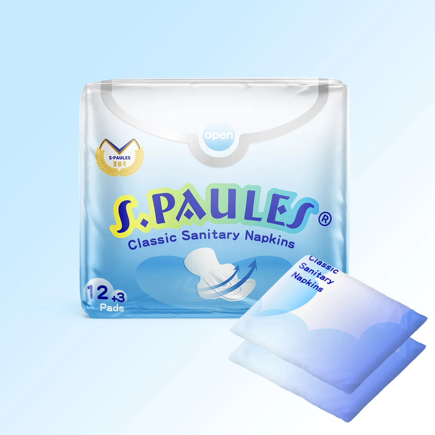 Female Care Organic Cotton Daily Menstrual Pads Disposable Breathable Wing Sanitary Napkins