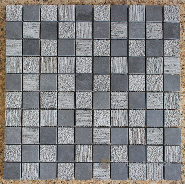 China Mosaic, Basalt Mosaic Stone, Grey Basalt Lava Stone Tiles