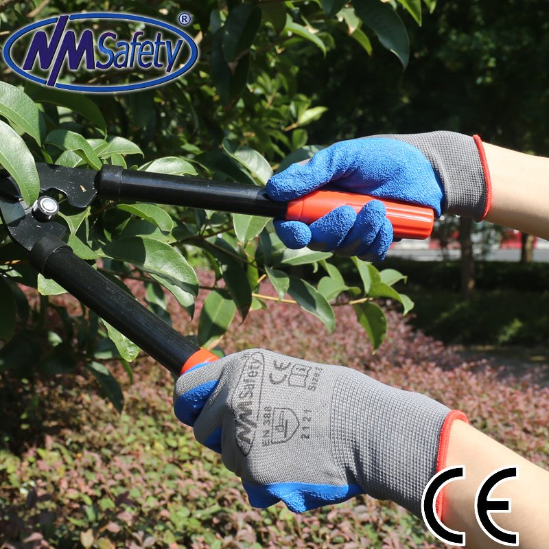 Nmsafety 13G Grey Polyester Latex Palm Coated Gloves