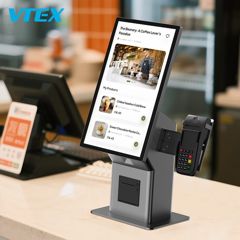 15.6 21.5 23.8 Inch Touch Screen Android NFC Card Reader Win Food Self Service Ordering Kiosk