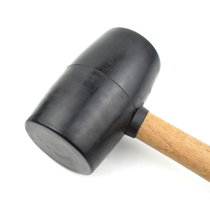 Hand Tool - Rubber Mallet with Wooden Handle