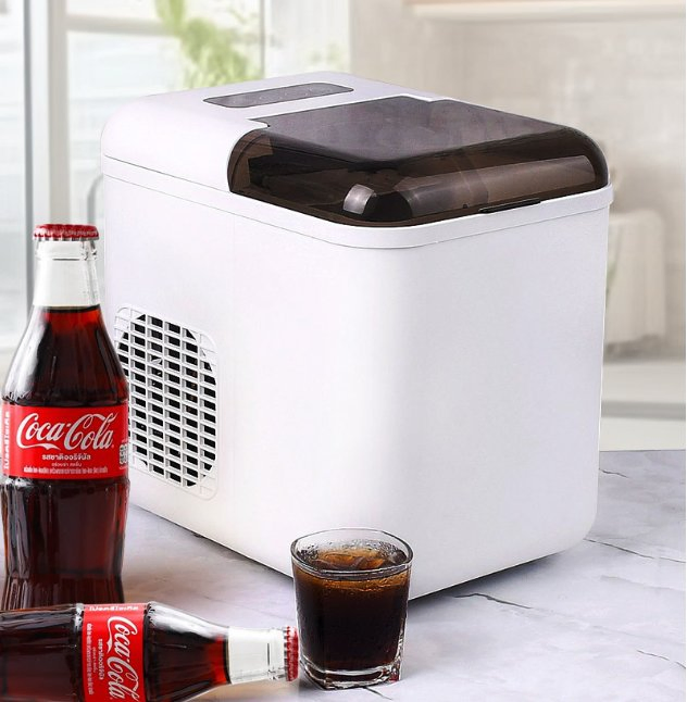 Mini Multifunctional Ice Maker, Ice Maker & Ice Crusher, Ice Machine with 1.3L Water Tank, Rapid Ice Release, Self-Cleaning Pebble Ice Maker