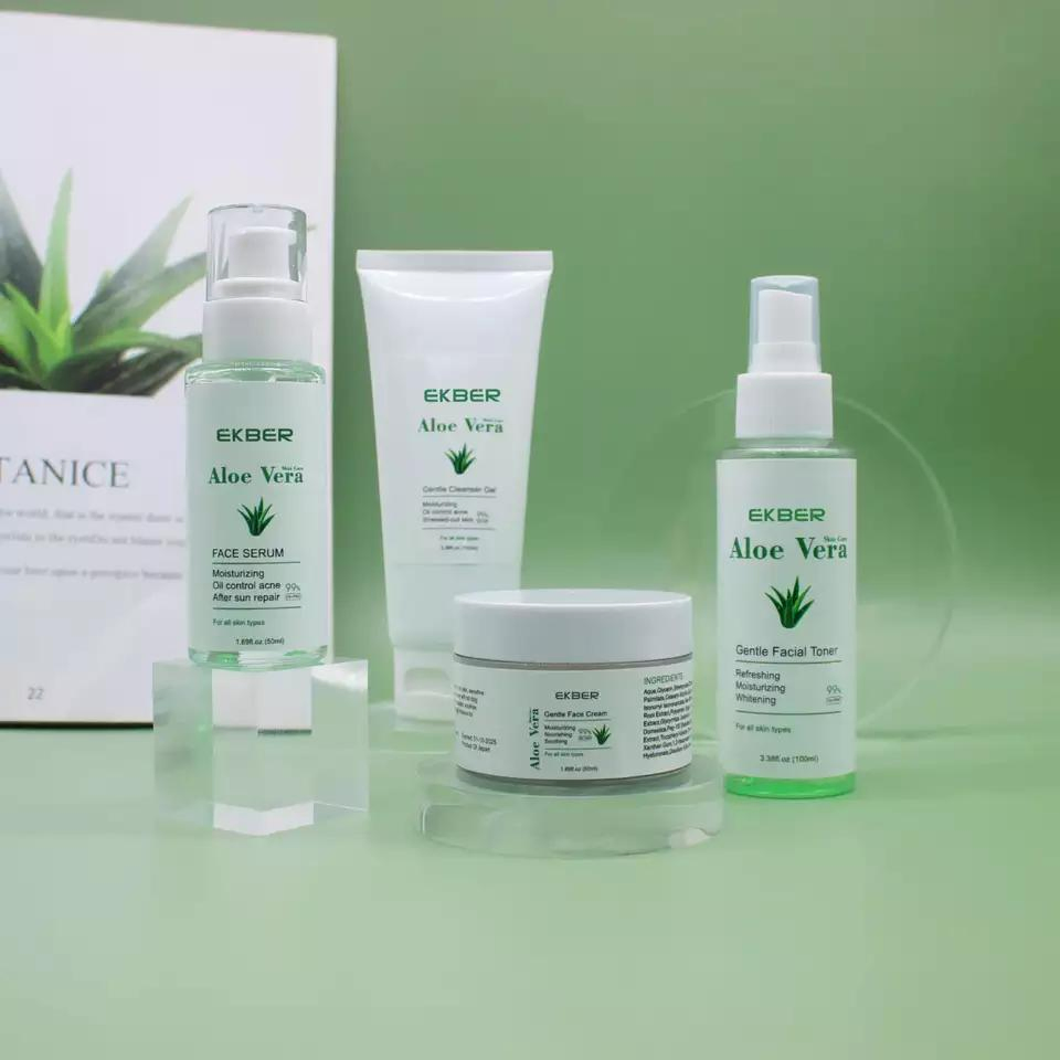Aloe Vera Skincare Acne Treatment Removal Repair Calming & Soothing Anti Wrinkles Face Set Cream