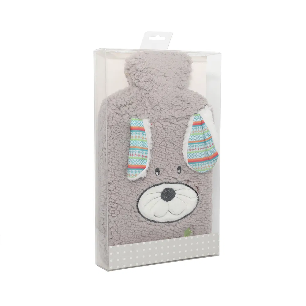 Premium Classic Hot Water Bag Natural Rubber Medical Hot Water Bottle with Animal Cover