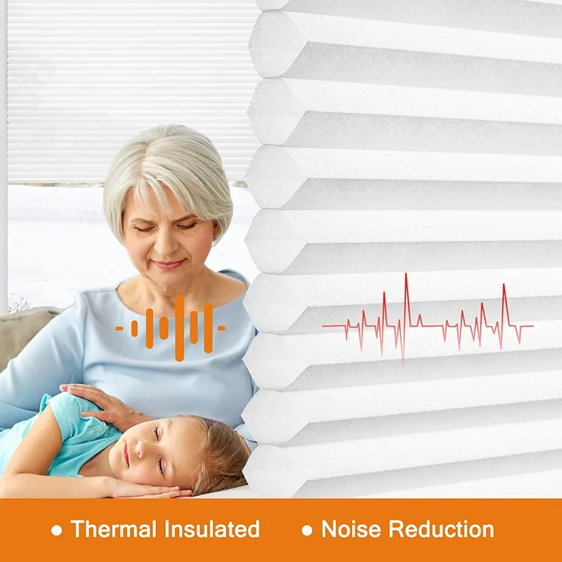 Smart Motorized Window Cellular Blinds up Down Blackout Cellular Honeycomb Shade