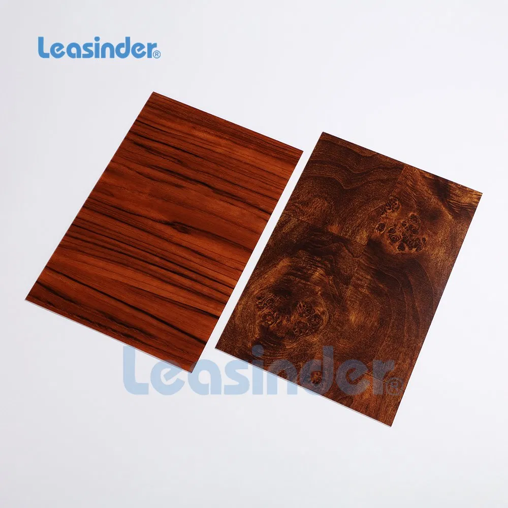 Leasinder High Quality China Factory 1220*2440mm Clear Pure High Glossy Matt Wood Marble Grain for Decoration 4X8FT Antiscratch Acrylic Laminate Sheet