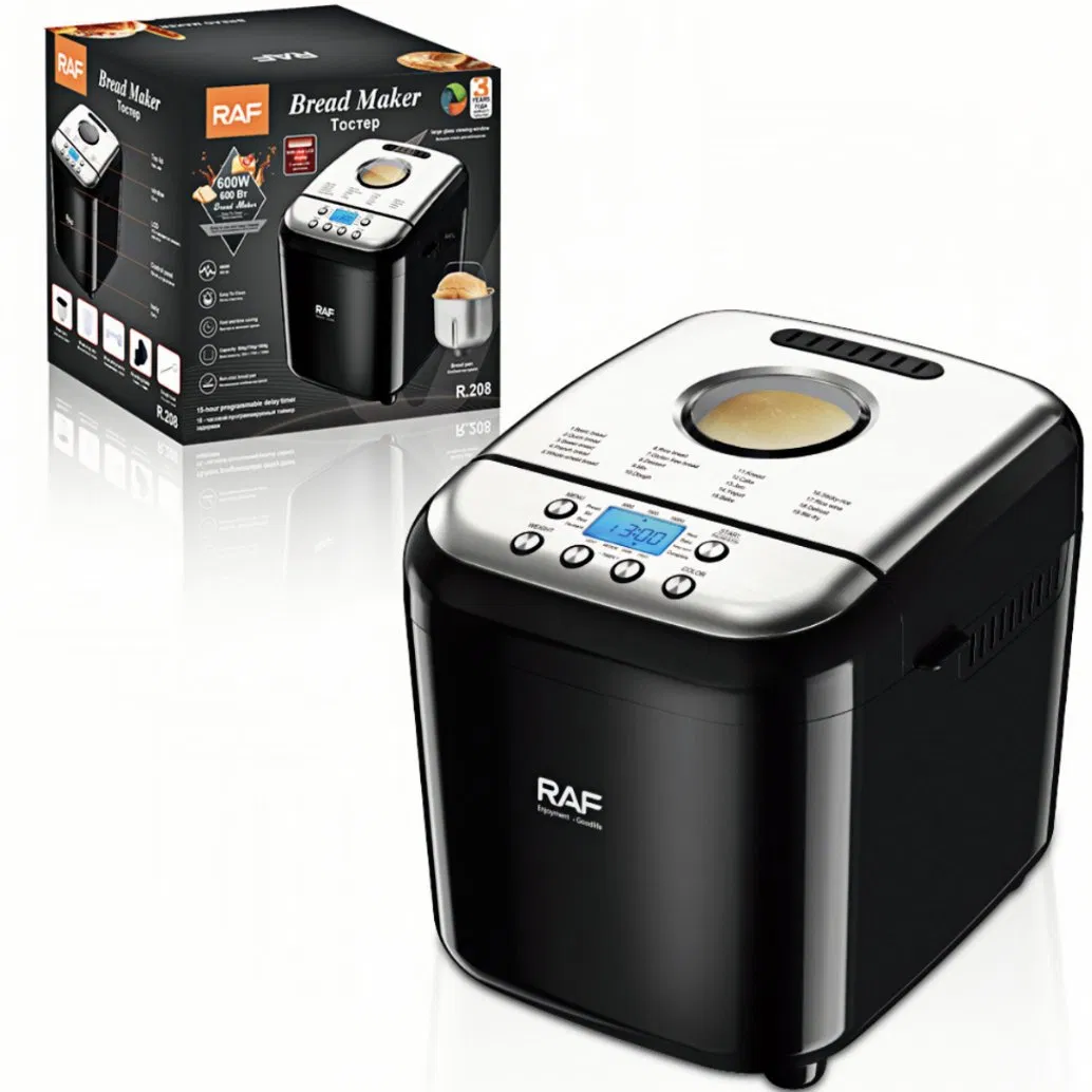 Automatic Bread Maker 19 Programs 600W 1000g Capacity LCD Display