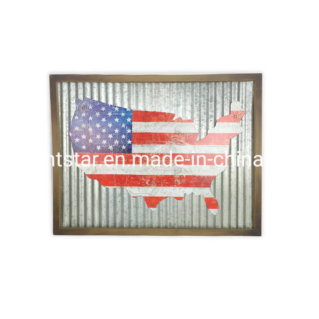 United States Map Shape Hanging Plaque for Wall Decor