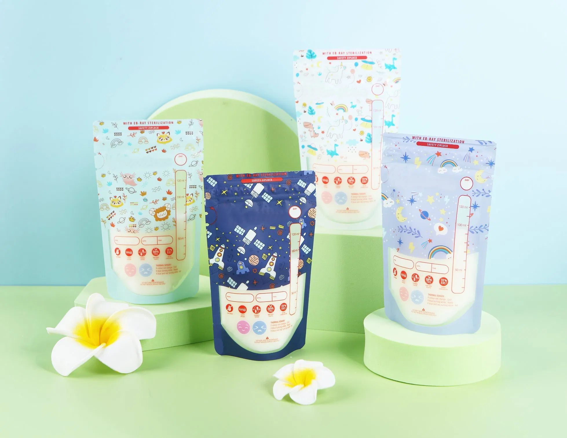 Breastmilk Storage Bag, Milk Storing Bag for Breast Feeding, Presterilized, Hygienically