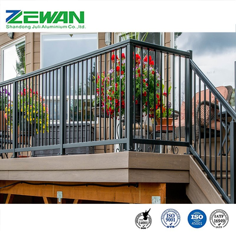 Customized Balcony Baluster Aluminum Stair Guardrail Garden Fence Handrail External Balustrade Courtyard Railing Custom Aluminium Alloy Deck Railings