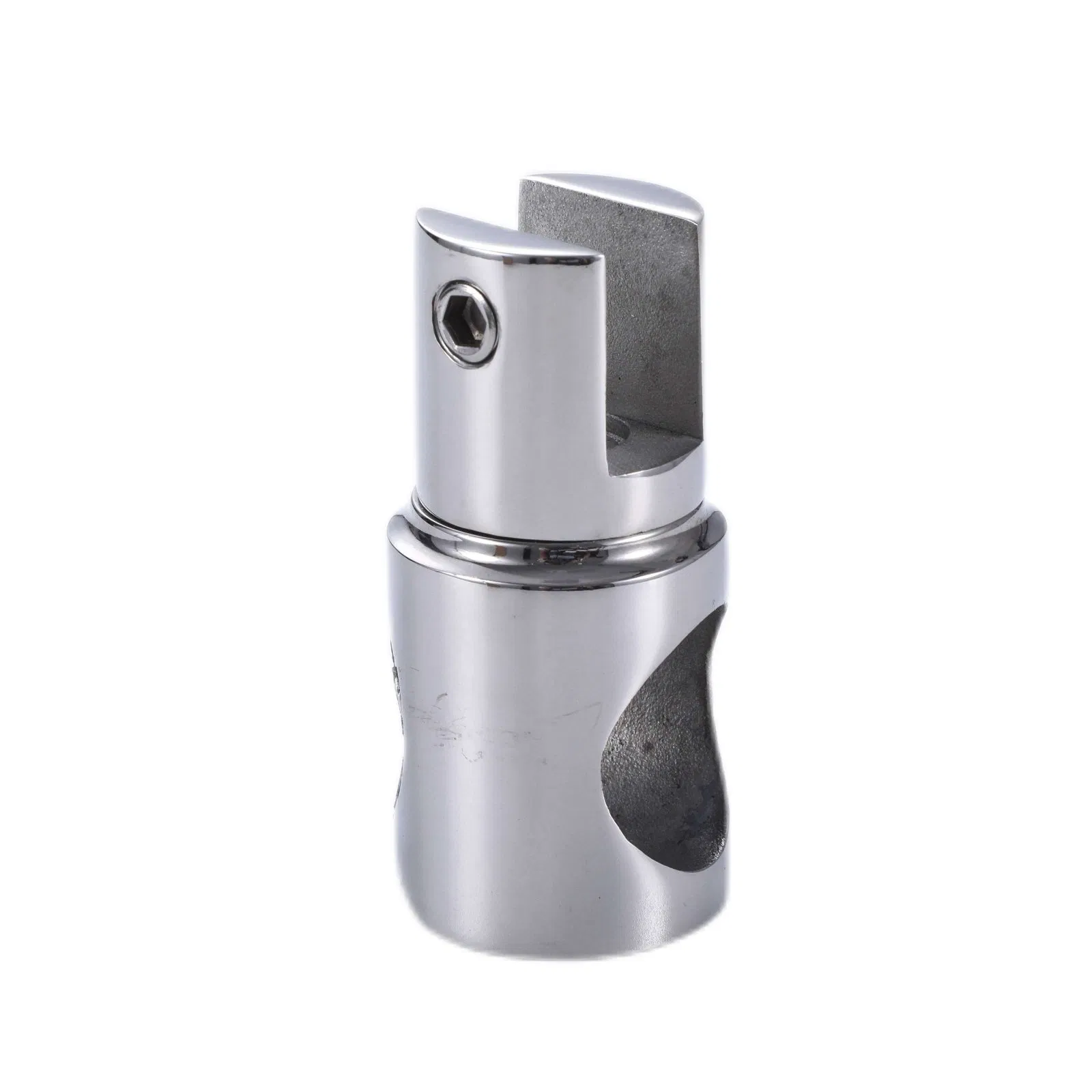 OEM Bathroom Fittings Accessories SUS304 Shower Rod Accessories Round Tube Pipe Fitting Bathroom Door Connector Glass Bracket Clamp