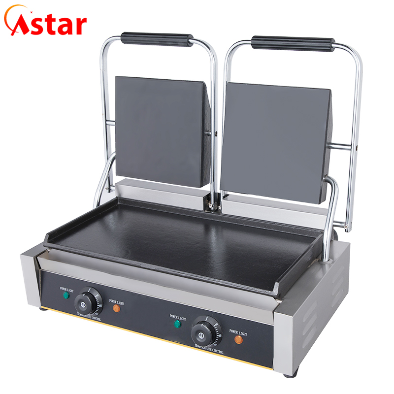 Popular Electric Double Plate Panini Sandwich Grill for Kitchen Equipment
