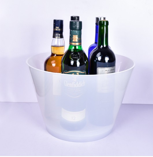 Factory Direct Round Ice Bucket Non-Luminous Fall-Resistant Plastic for Bar KTV New for Wine Cooler