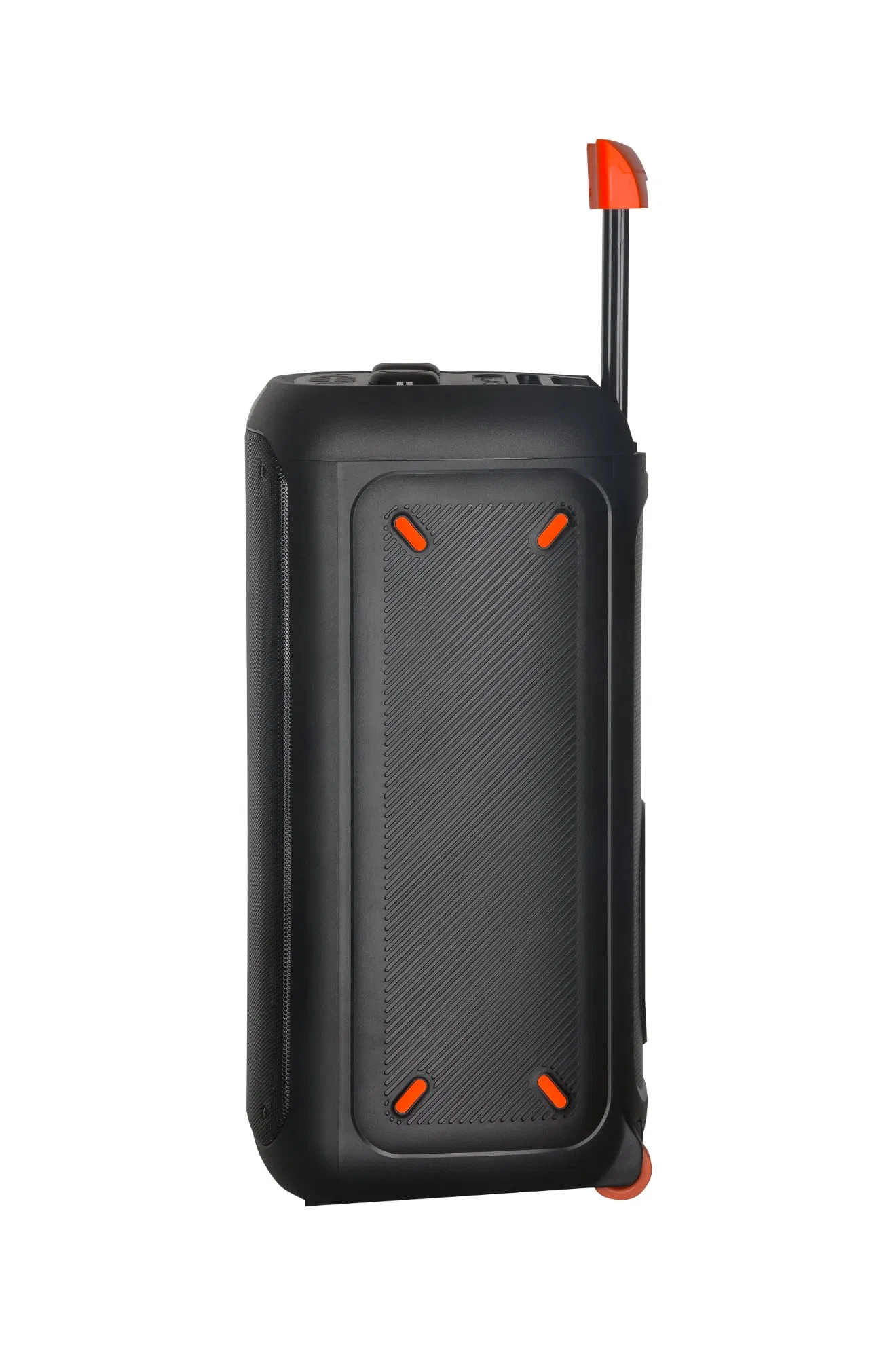 Double 8 Inch Rechargeable Portable Bluetooth Active Speaker Trolley Colorful LED Lights