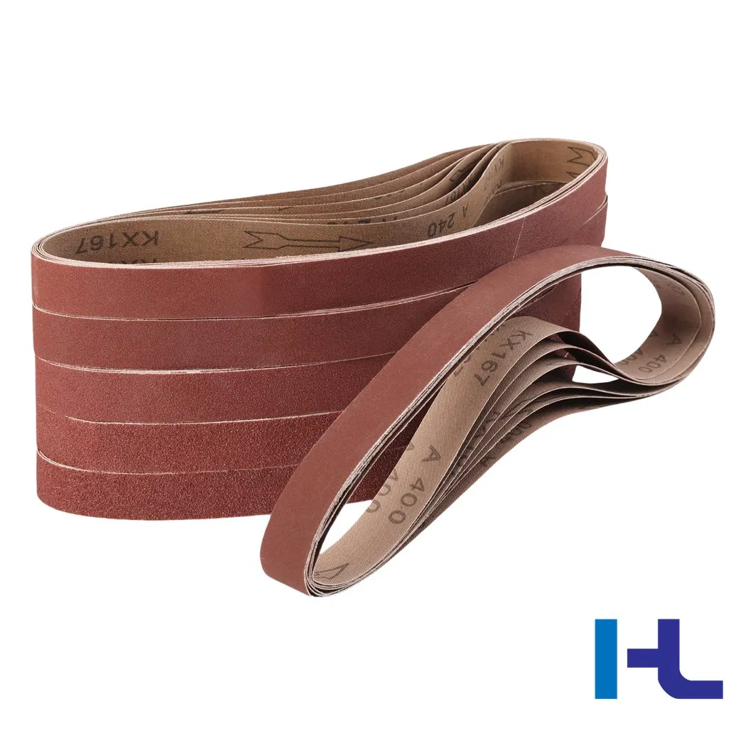 Silicon Carbide Aluminium Oxide Abrasive Endless Sanding Belts for Polishing Wood Stainless Steel Metal Surface Grinding and Rust Removing