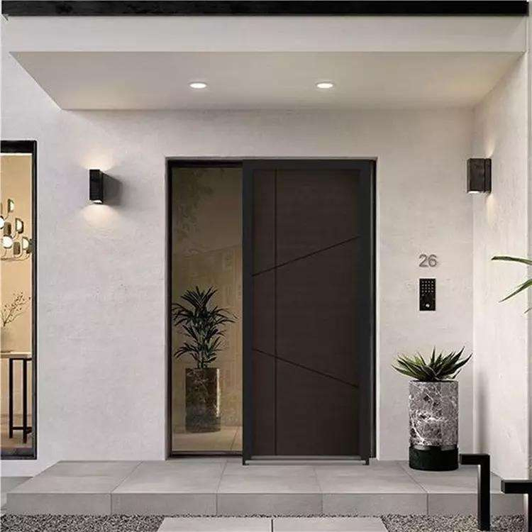 Good Price Front Entry Door Modern Smart Lock Entrance Pivot Door