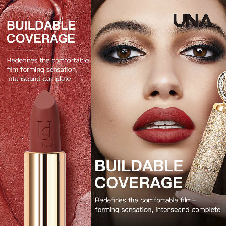 Hot-Selling Matte Lipstick Long-Lasting Waterproof Non-Stick Easy to Apply Color Lip Stick Private Label