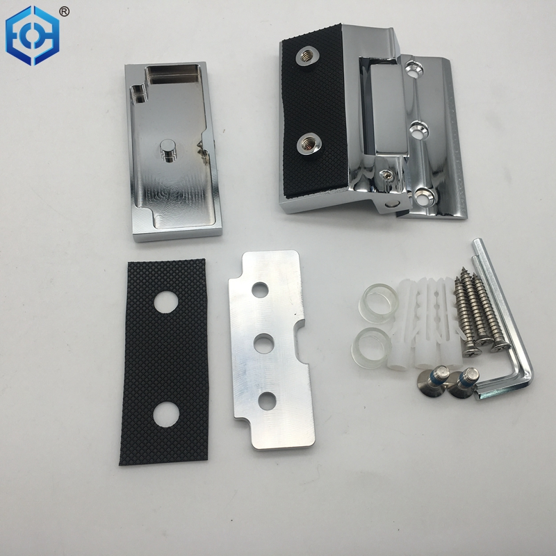 Glass to Wall Chrome Aluminum Glass Pivot Hinge for Interior Door