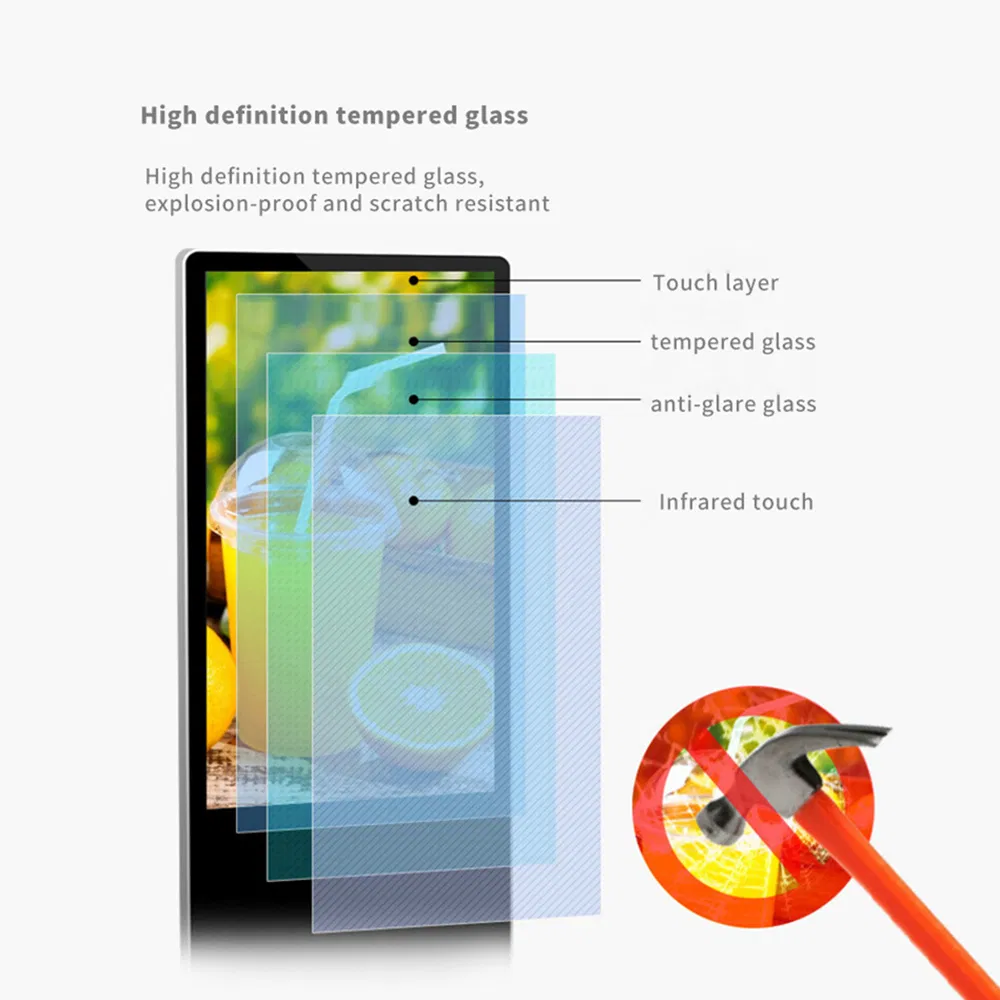 43 Inch Touch Screen Advertising Display Indoor Digital Signage LED Screen