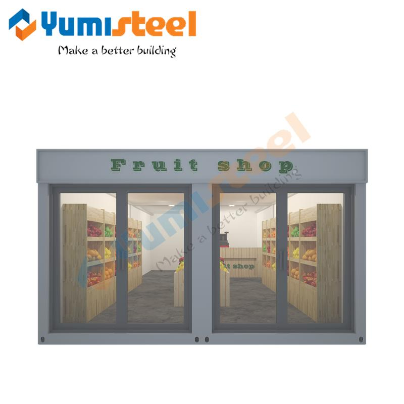 Turn-Key Project Fruit Shop Modular House Mobile Container House Prefabricated Mini House