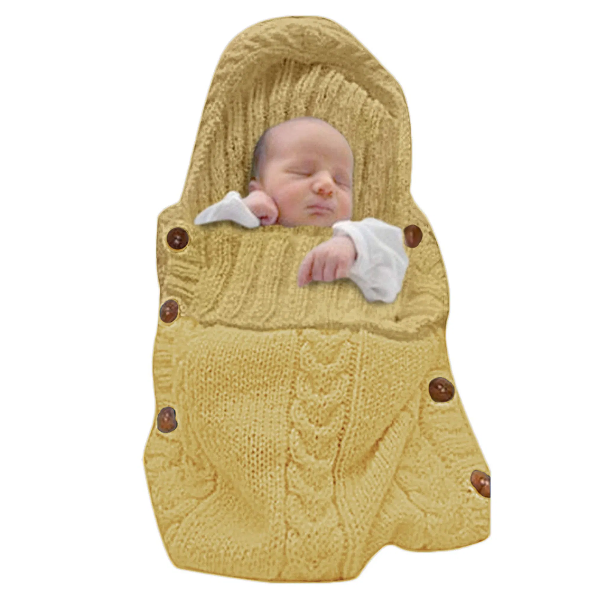 Factory Price Newborn Baby Wrap Swaddle Blanket Knit Sleeping Bunting Bag