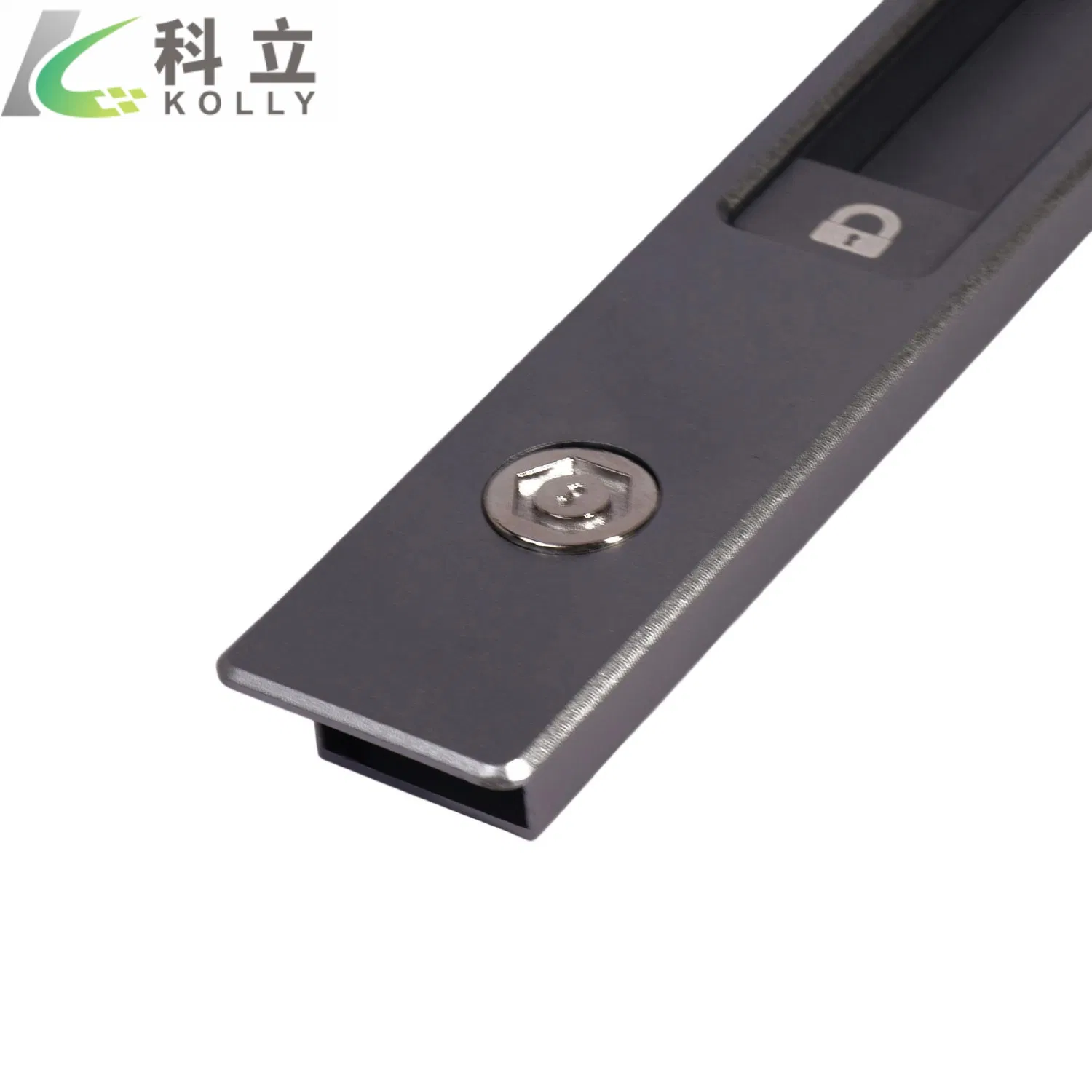 Childproof Anodic Oxidation Glass Door Strip Lock for Safety