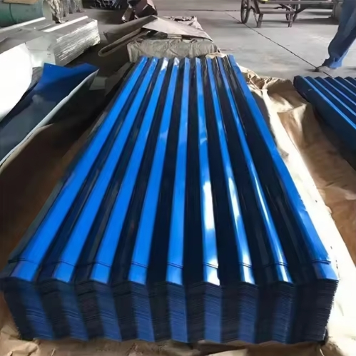 Hot Rolled Galvanized PPGI Corrugated Roofing Sheets Colour Coated ASTM Standard 0.12-0.13mm Thickness