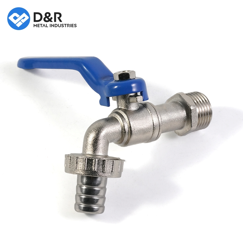 D&R Premium Zinc Alloy Wall Mounted Garden Hose Bibcock Slow Opening Anti-Splash Water Tap with 1/2" Thread