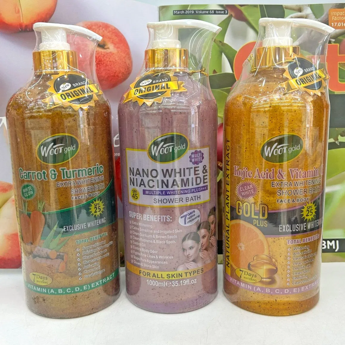 Exfoliating Whitening Nourishing Skin Hydrating Refresh Face & Body Care Shower Gel