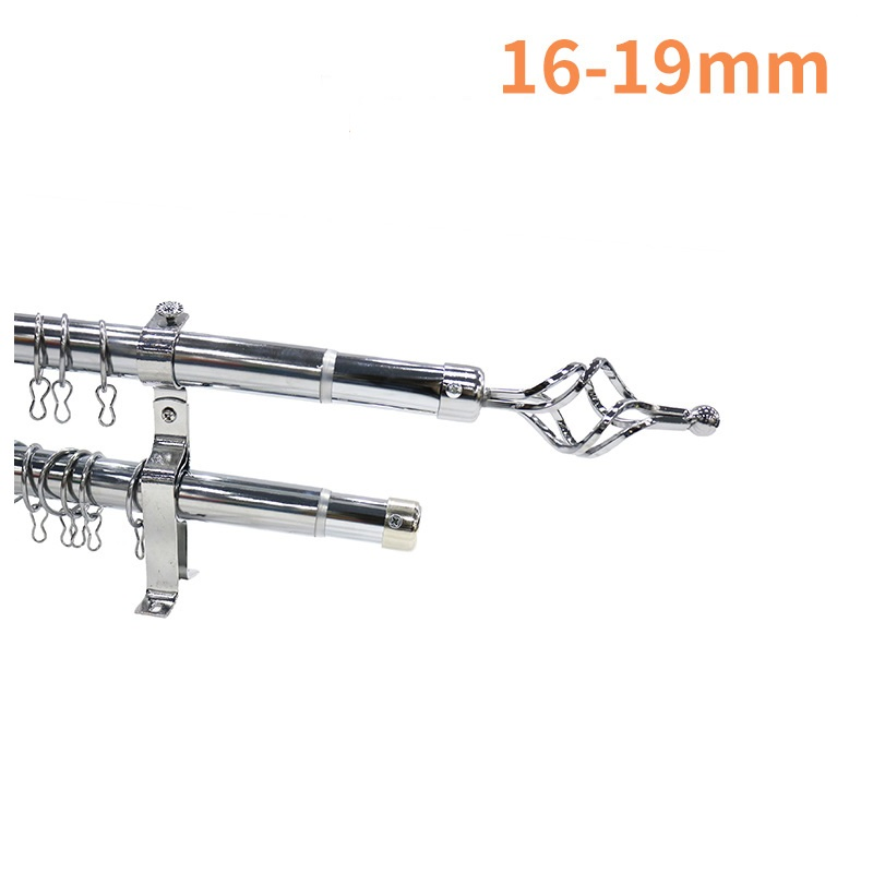 25-28mm Telescopic Curtain Rod Twist Head Roman Rod Double Screw Head Holders Curtain Rod