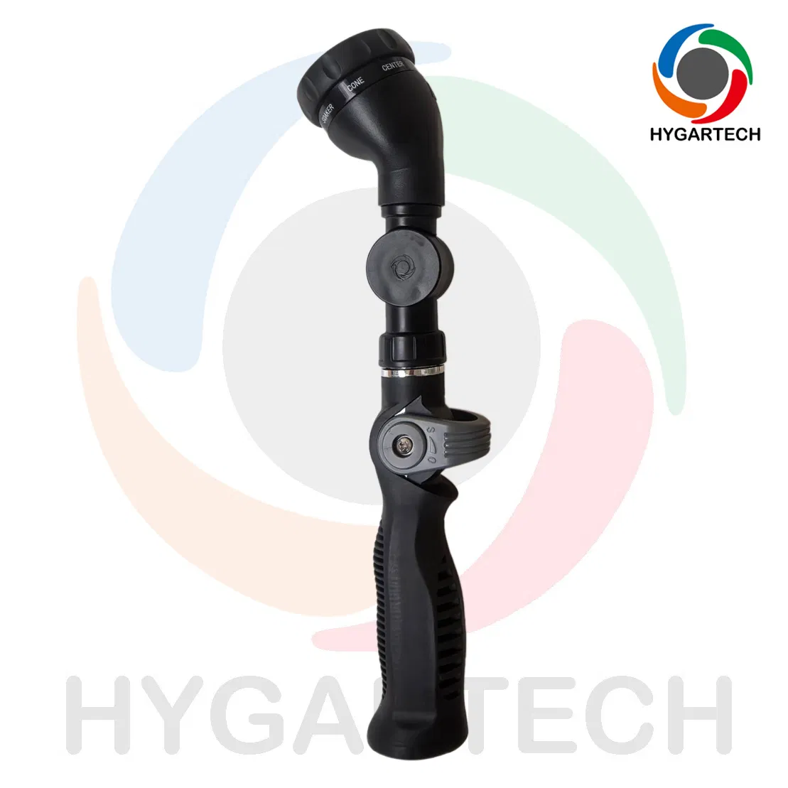 Thumb Control Metal 8-Function Sprayer with Adjustable Angle to Control Spray Direction 3/4" Female X Male Thread