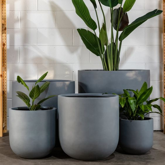 Gfrc Planters Manufacturer Customized Shape Multicolor Garden Pottery Grc Concrete Urn