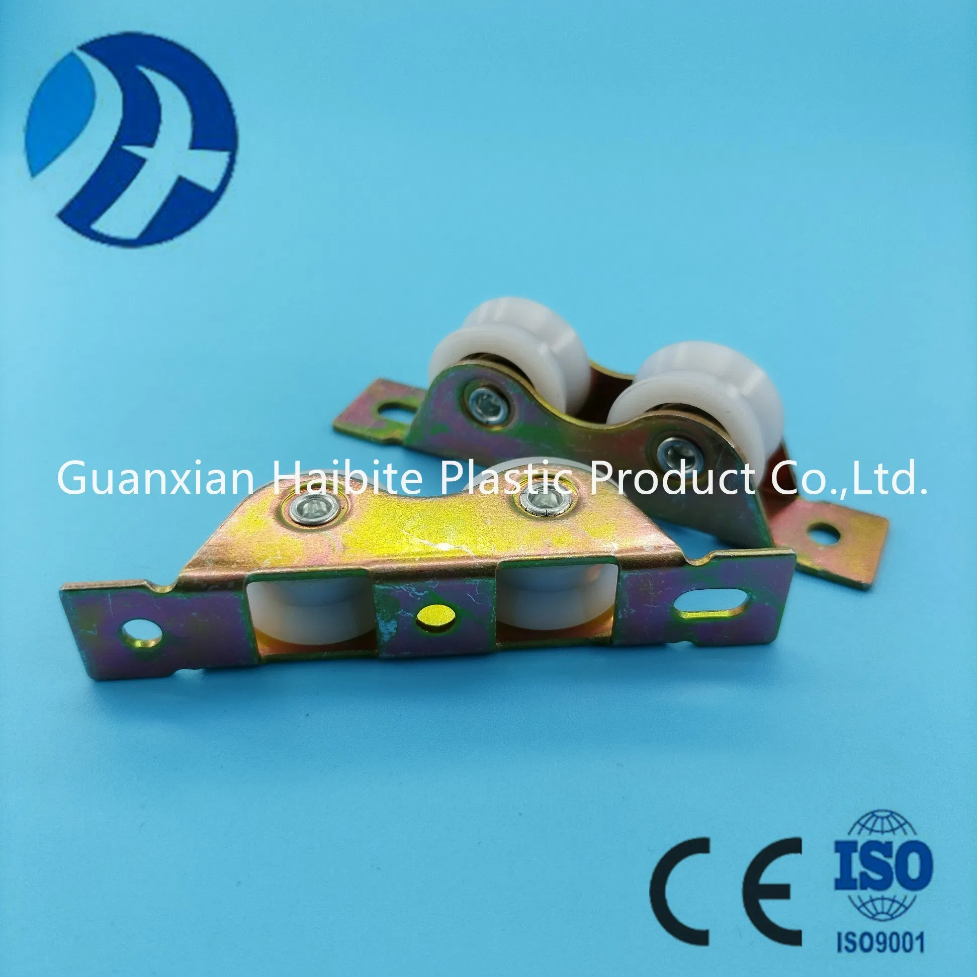 Made in China Double Nylon Plastic Wheel Color Galvanized Aluminum Alloy Sliding Door and Window Pulley