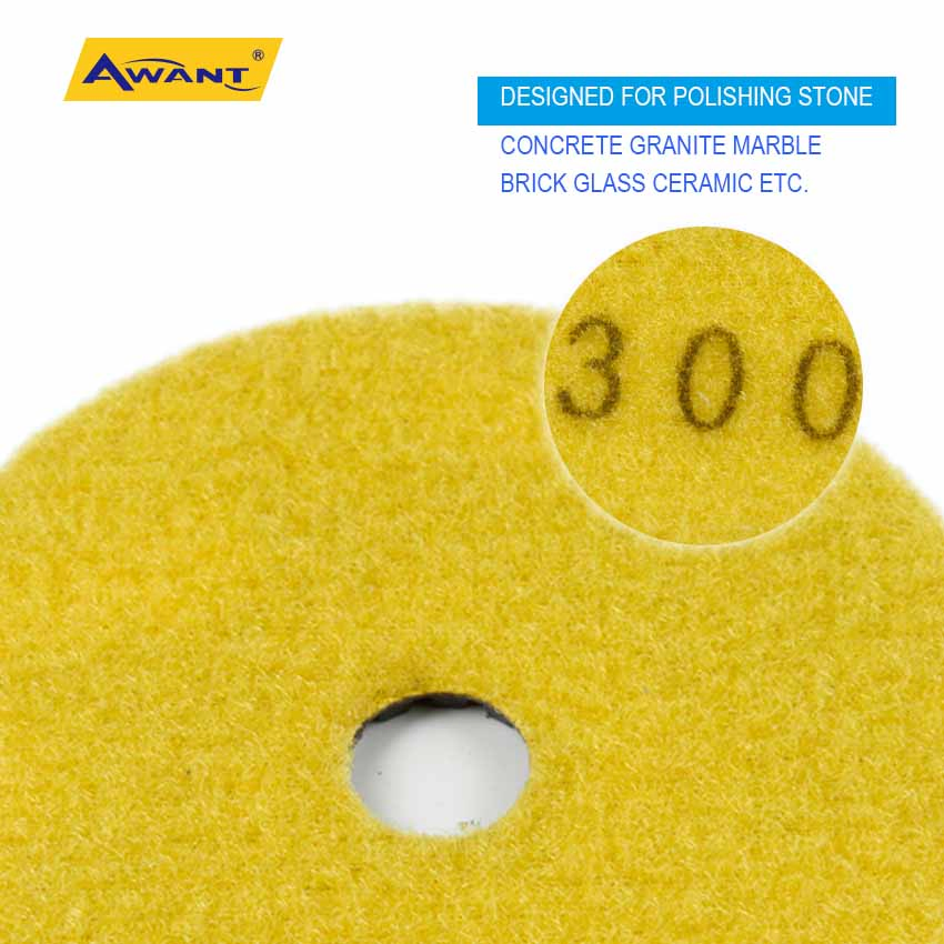 4 Inch 300 Grit Forceful Concrete Polishing Pad for Granite Concrete