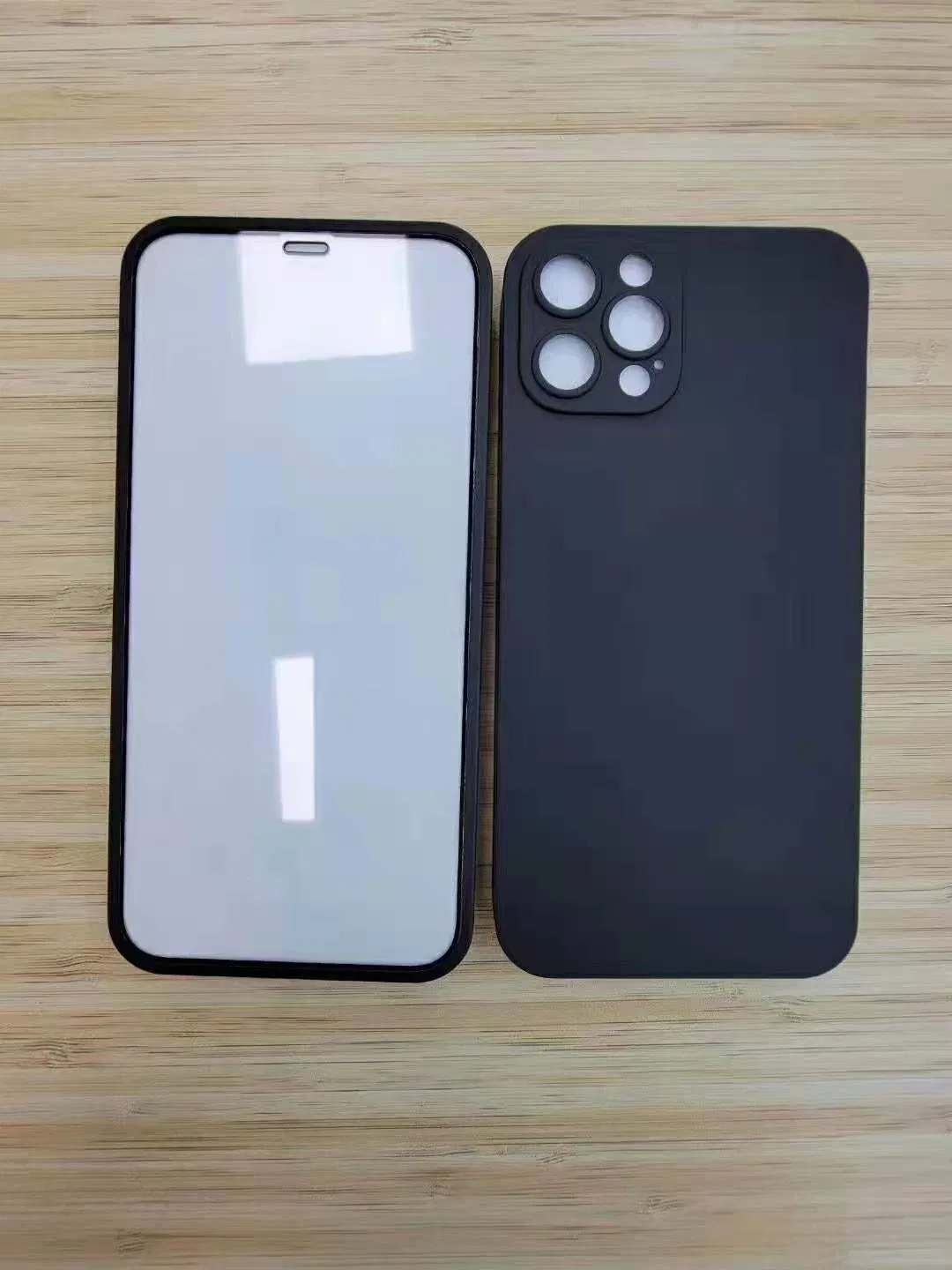 Защитное стекло 2в1 для iPhone 12/11, 0.26 мм, матовое