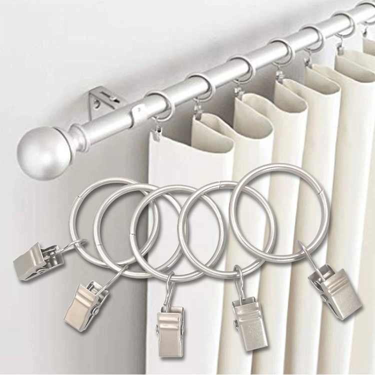 12PCS/Set Modern Stainless Steel Shower Curtain Rings