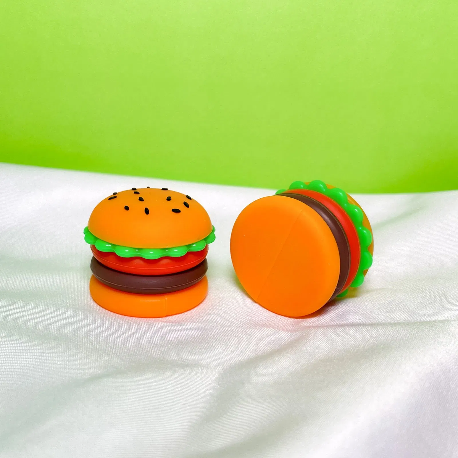 5ml Hamburger Design Silicone Container Silicone Jar Smoking Accessories