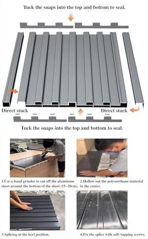 Prefabricated House PU Foam Sandwich Panel Weather Resistant Sandwich Panel