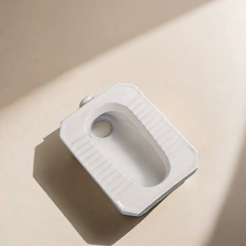 Ceramic Squatting Pan for Public & Home Toilet Use
