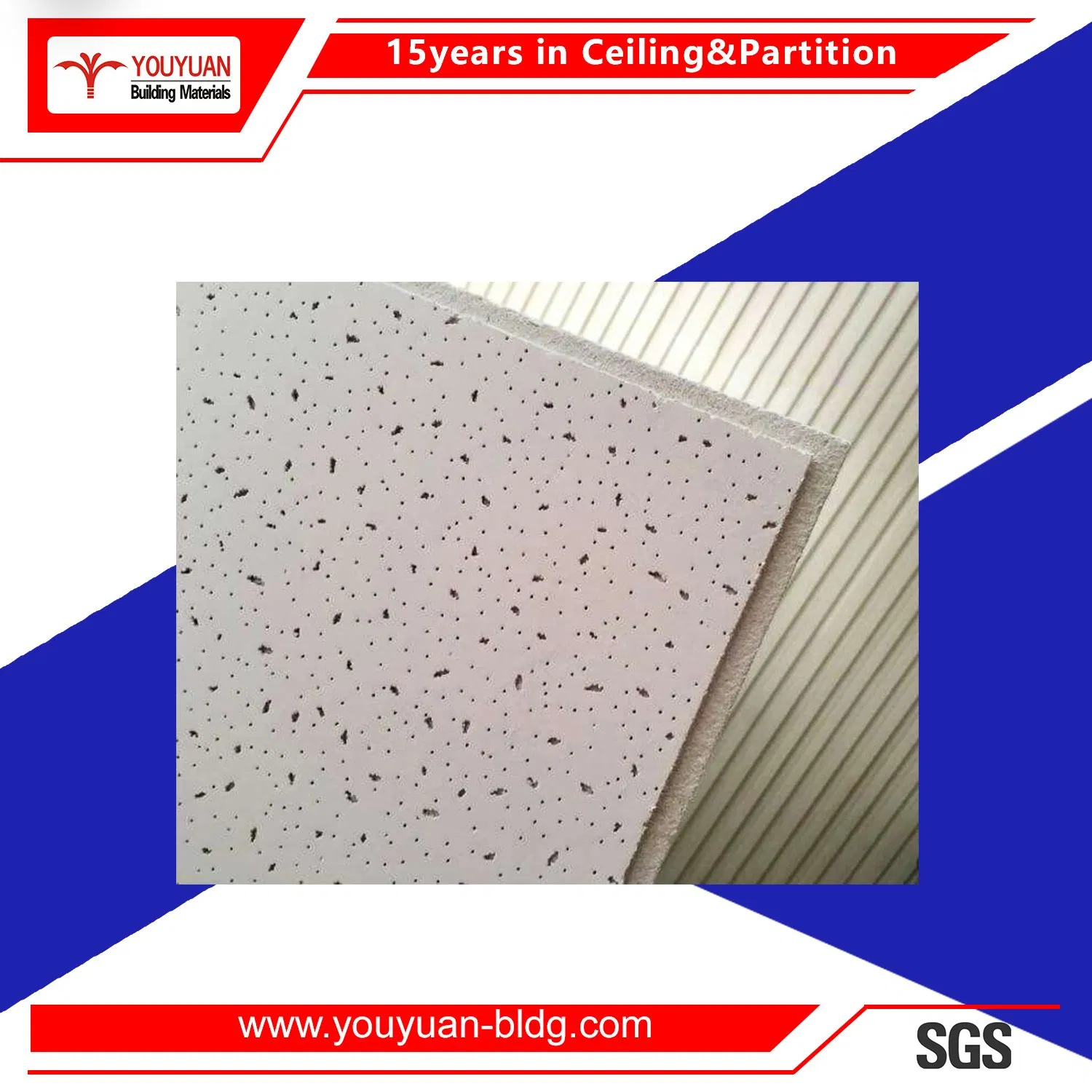 600X1200mm Anti Sagging Acoustic Ceiling Mineral Fiber Ceiling