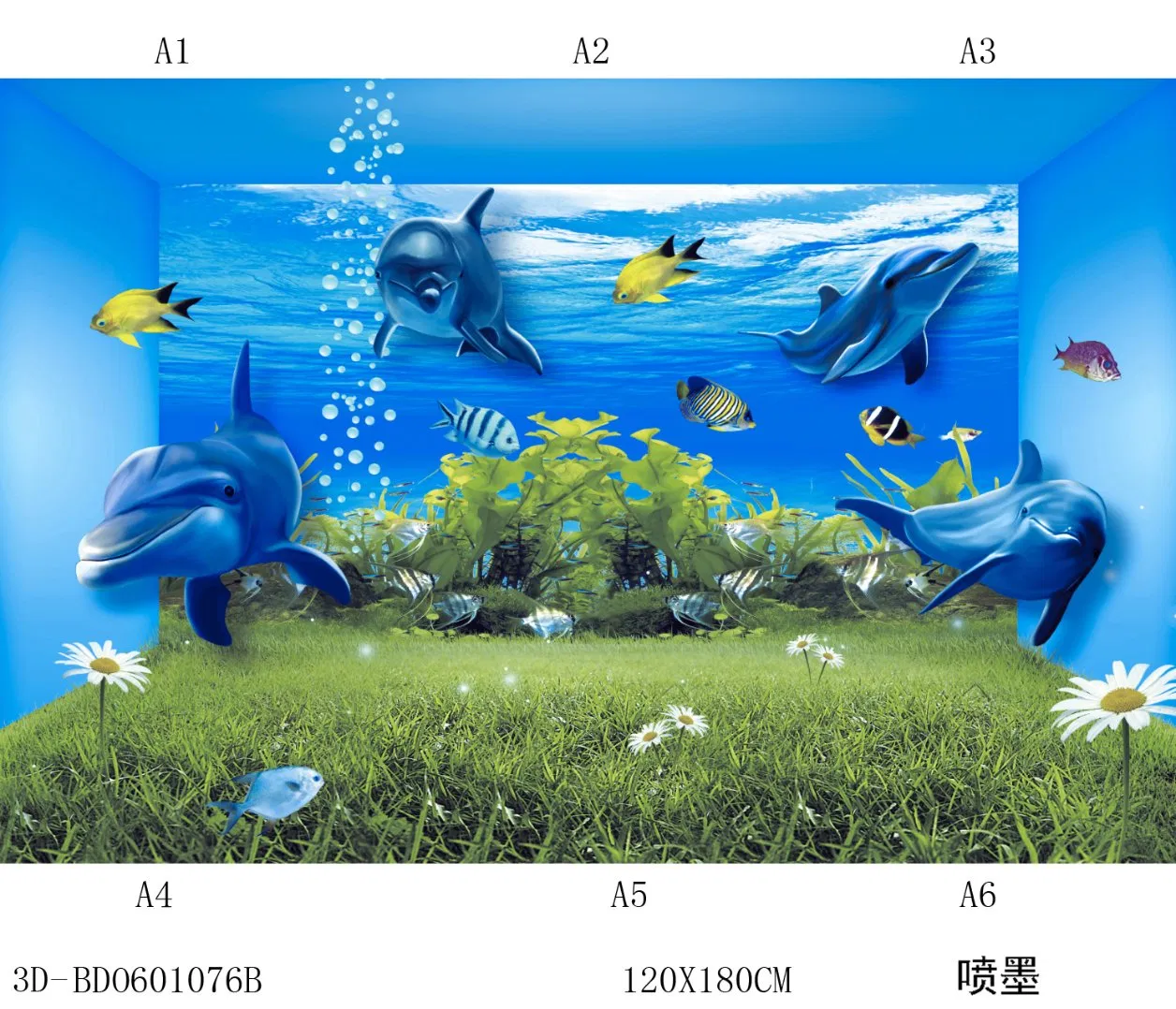 High End Cyrstal Customized Background Wall Screen Swimming Pool Polished Porcelain Ocean Fish Look Floor Ceramic Tile with 3D Effect