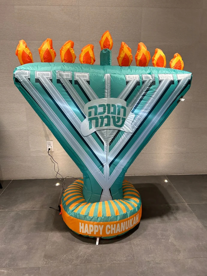 Boyi Hanukkah Inflatable Menorah Display Decoration Inflatable Menorah