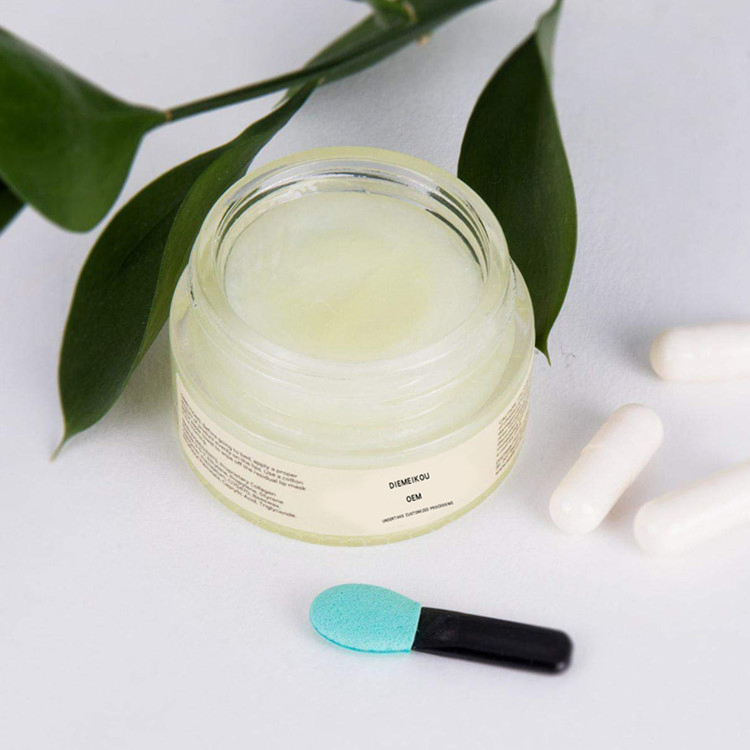 OEM/ODM White Rose Customized Organic Hydrating Plumper Collagen Lip Sleeping Mask