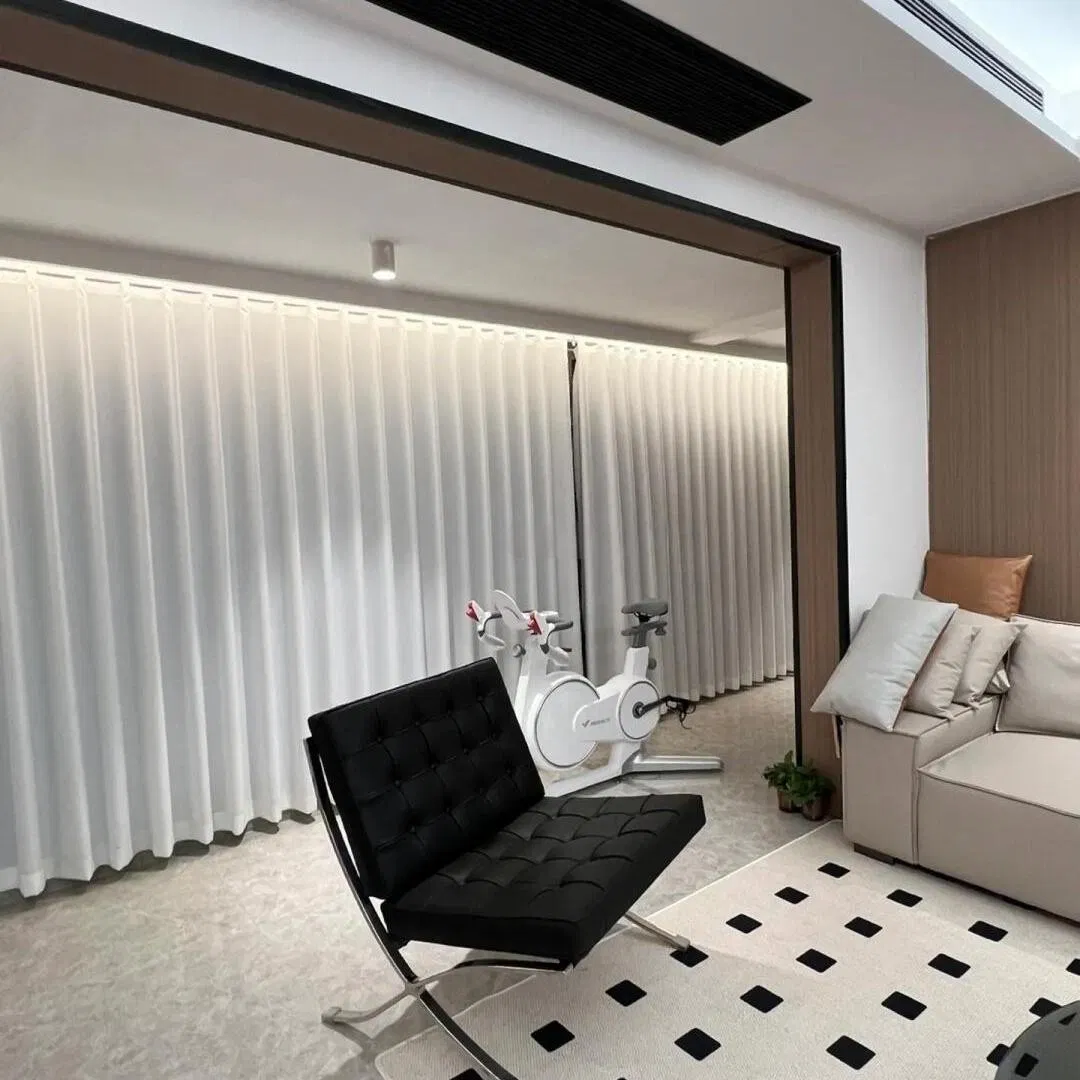 The Latest Popular Home Sunshade Special Wave Shaped Folding Curtain Square Track