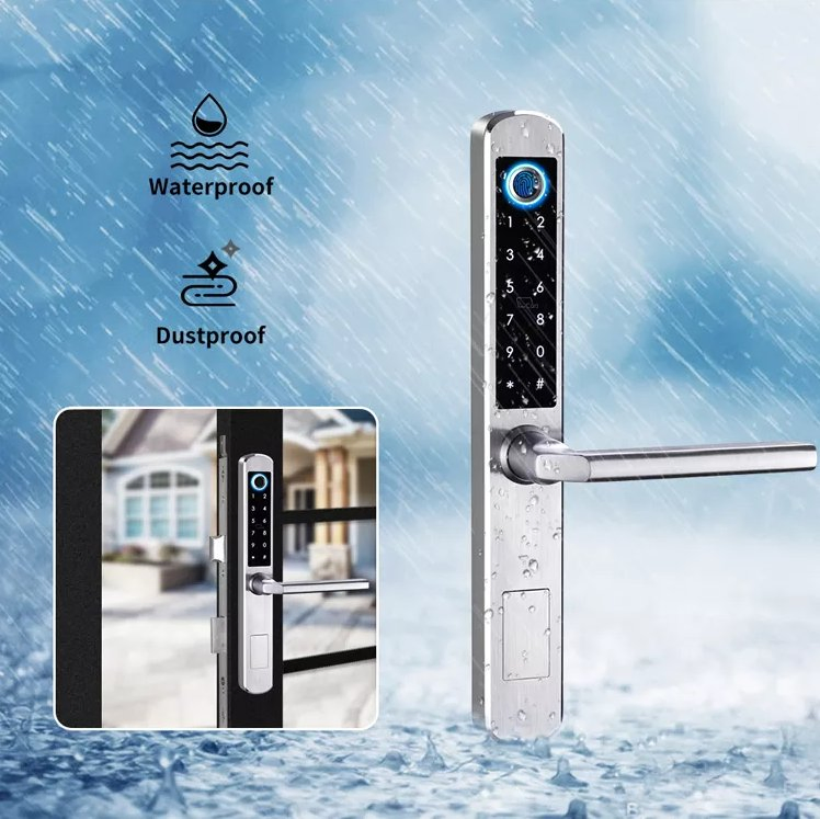 Custom Stainless Steel Bright Door Lock Safety Keyless Enter Bluetooth Ttl Smart Lock